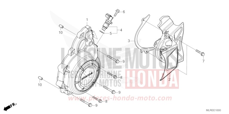 A.C. GENERATOR COVER for Hornet 500 GRAND PRIX RED (R380) from 2024